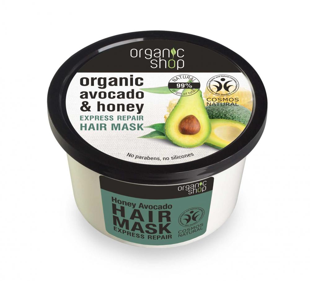 Organic Shop - Med & Avokádo - Maska na vlasy 250 ml