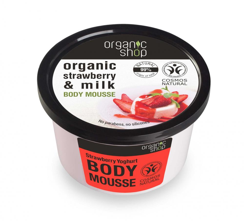 Organic Shop - Jahoda & Jogurt - Tělová pěna 250 ml
