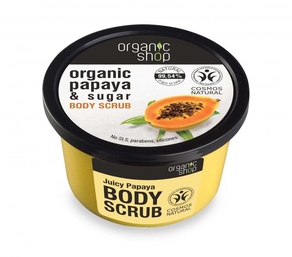 Organic Shop - Papája - Tělový peeling 250 ml