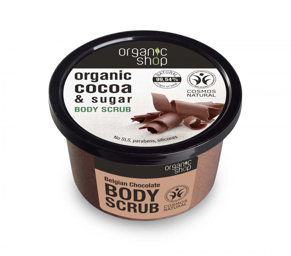 Organic Shop - Belgická čokoláda - Tělový peeling 250 ml