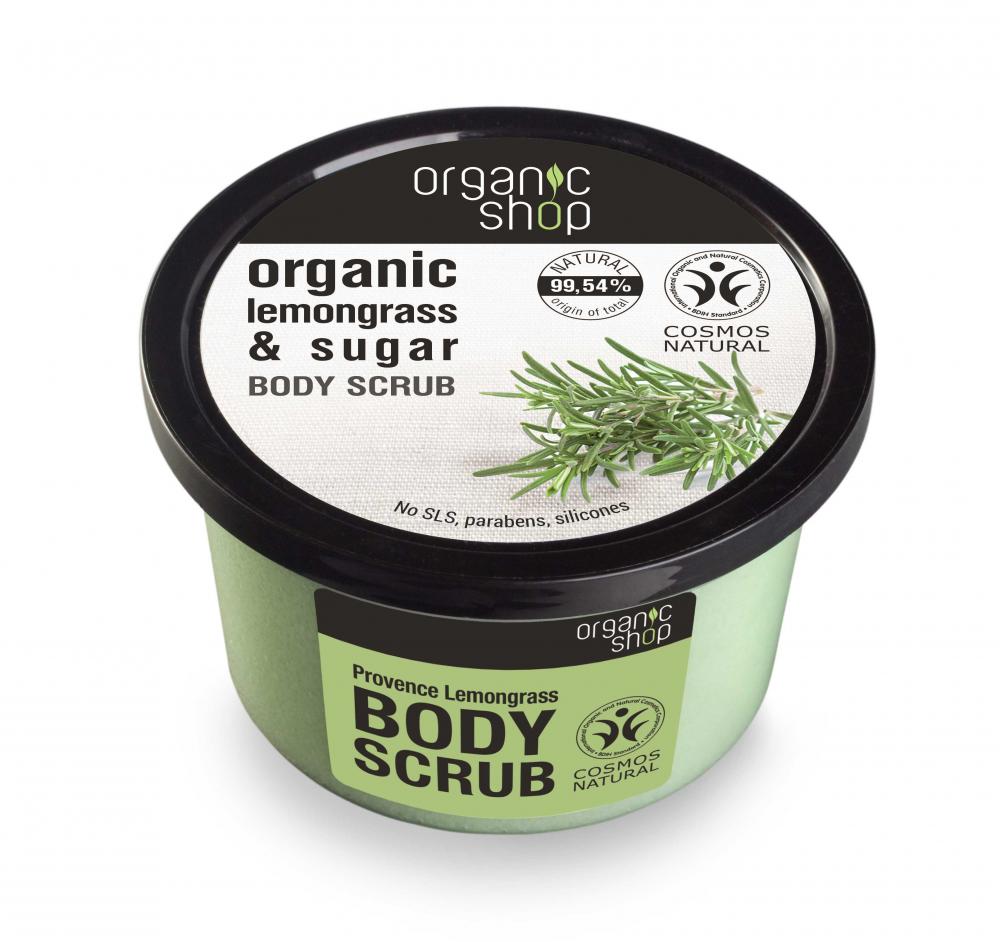Levně Organic Shop Organic Shop - Citronová tráva - Tělový peeling 250 ml 250 ml