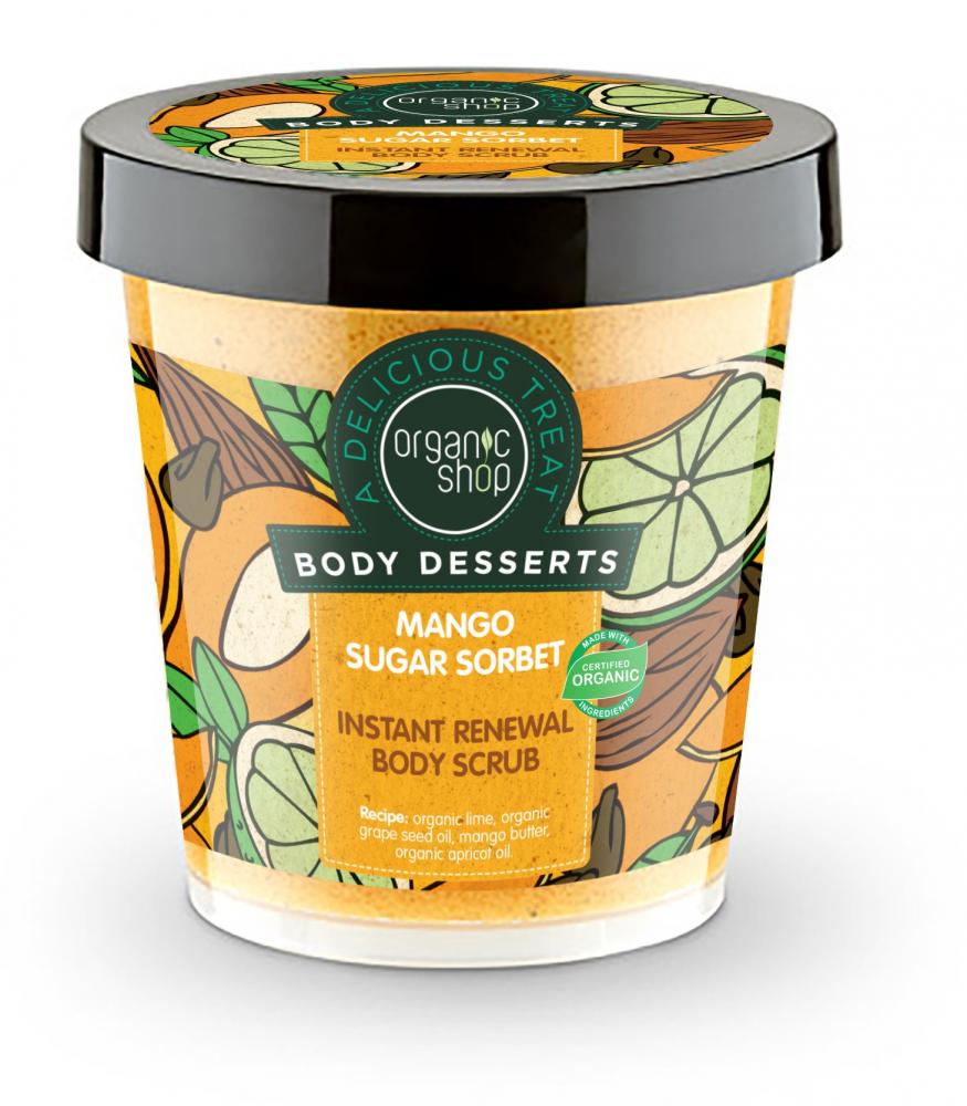 Levně Organic Shop Organic Shop - Mangový cukrový sorbet - Tělový peeling 450ml 450 ml