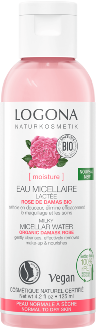Levně Logona Krémová micelární voda s damašek růží - 125ml 125ml