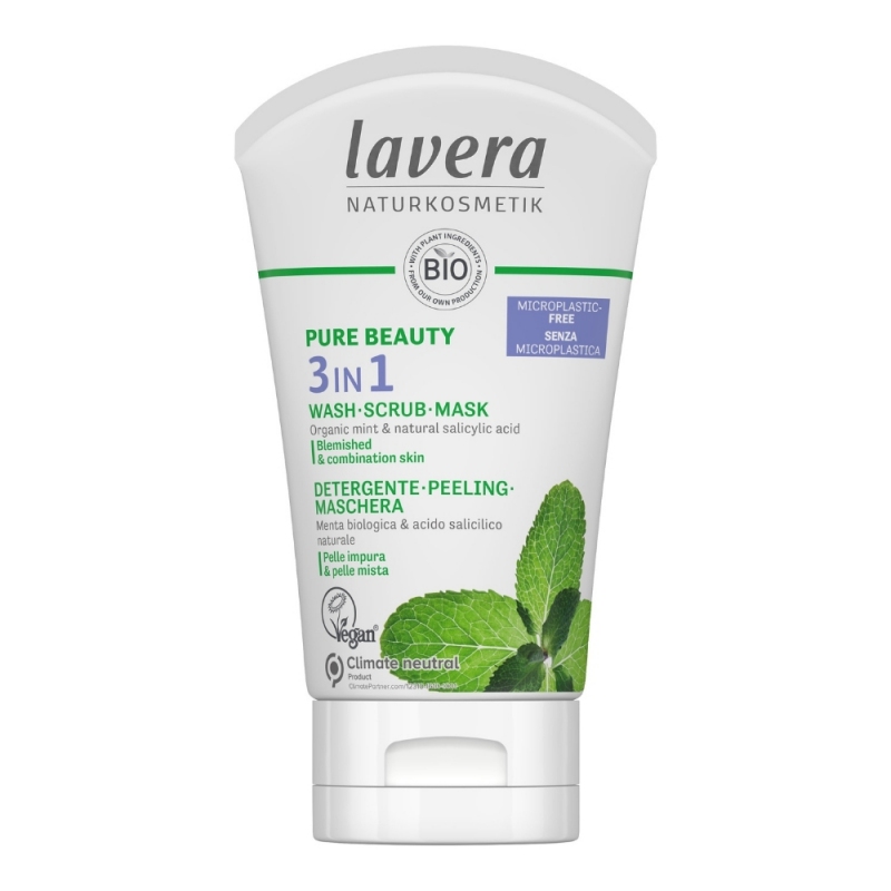 Levně Lavera Pure Beauty Čistící gel, peeling a maska 3v1 125 ml 125 ml