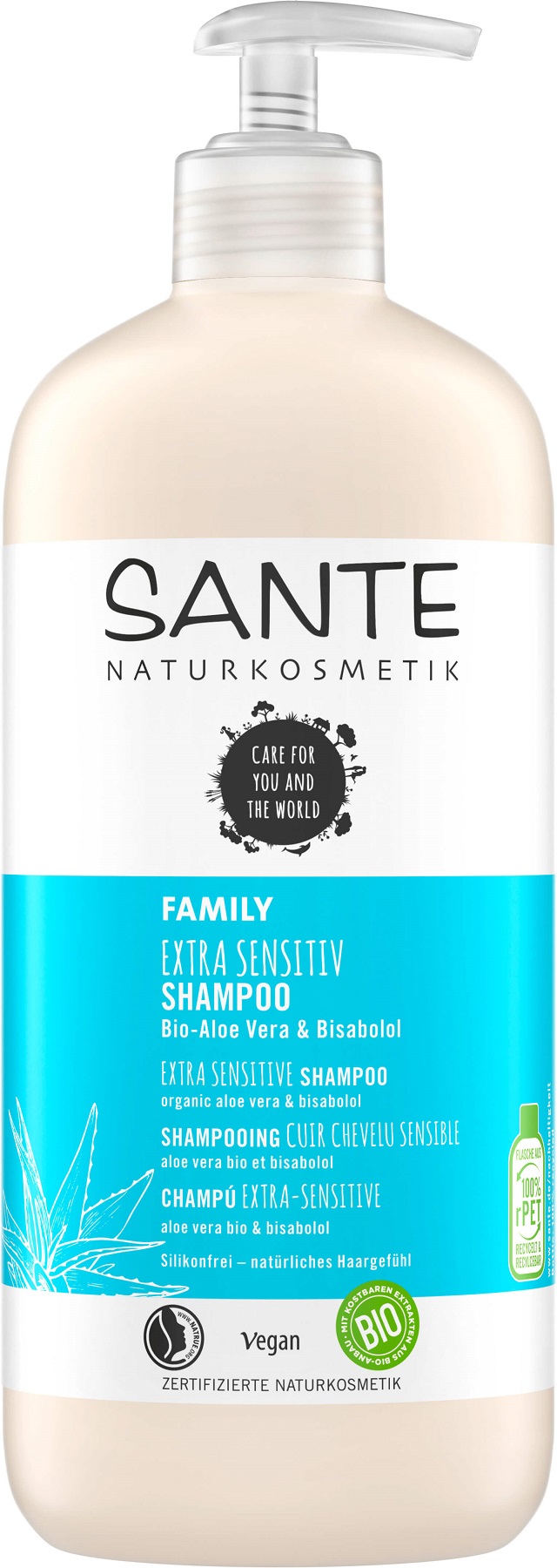 Levně Sante Šampon extra sensitive Bio-Aloe Vera a Bisabolol - 500ml 500ml