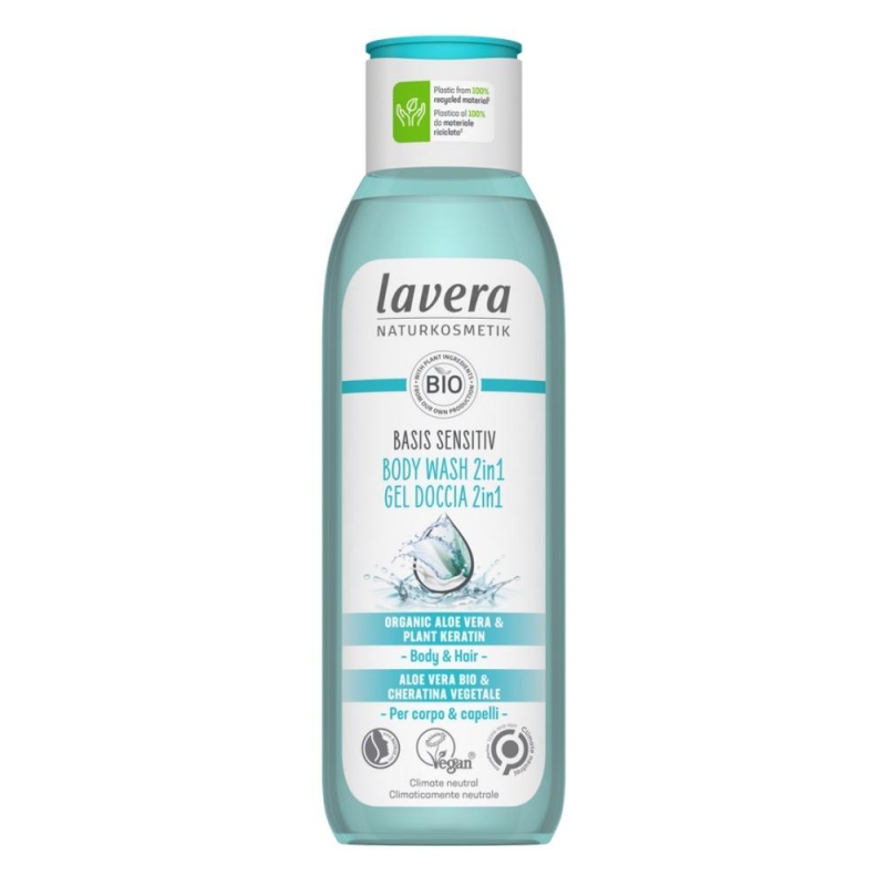 Levně Lavera Basis sensitiv sprchový gel na tělo a vlasy 2v1 250 ml 250 ml