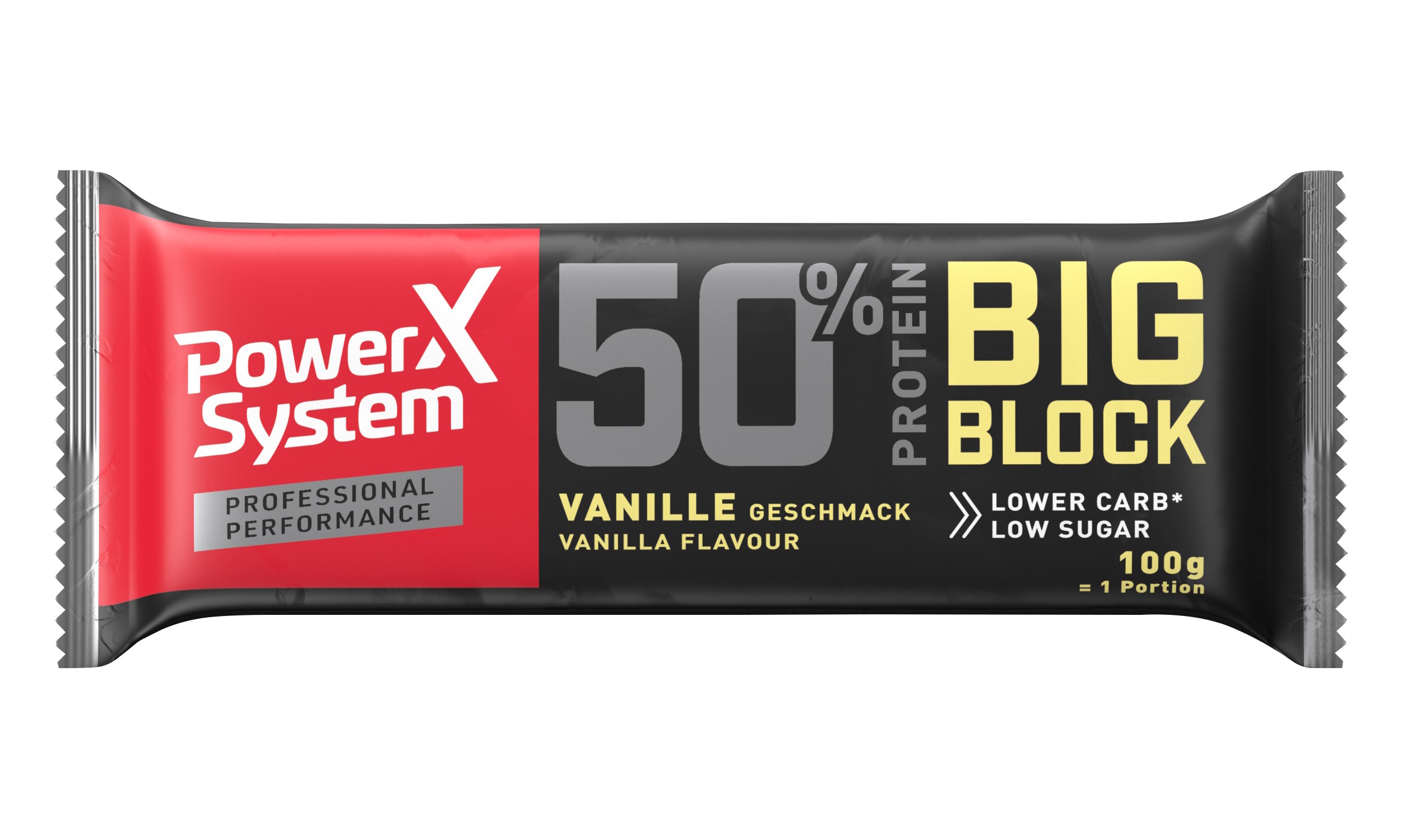 Levně Power Systém Proteinová tyčinka Big Block 50% vanilková 100g 100g