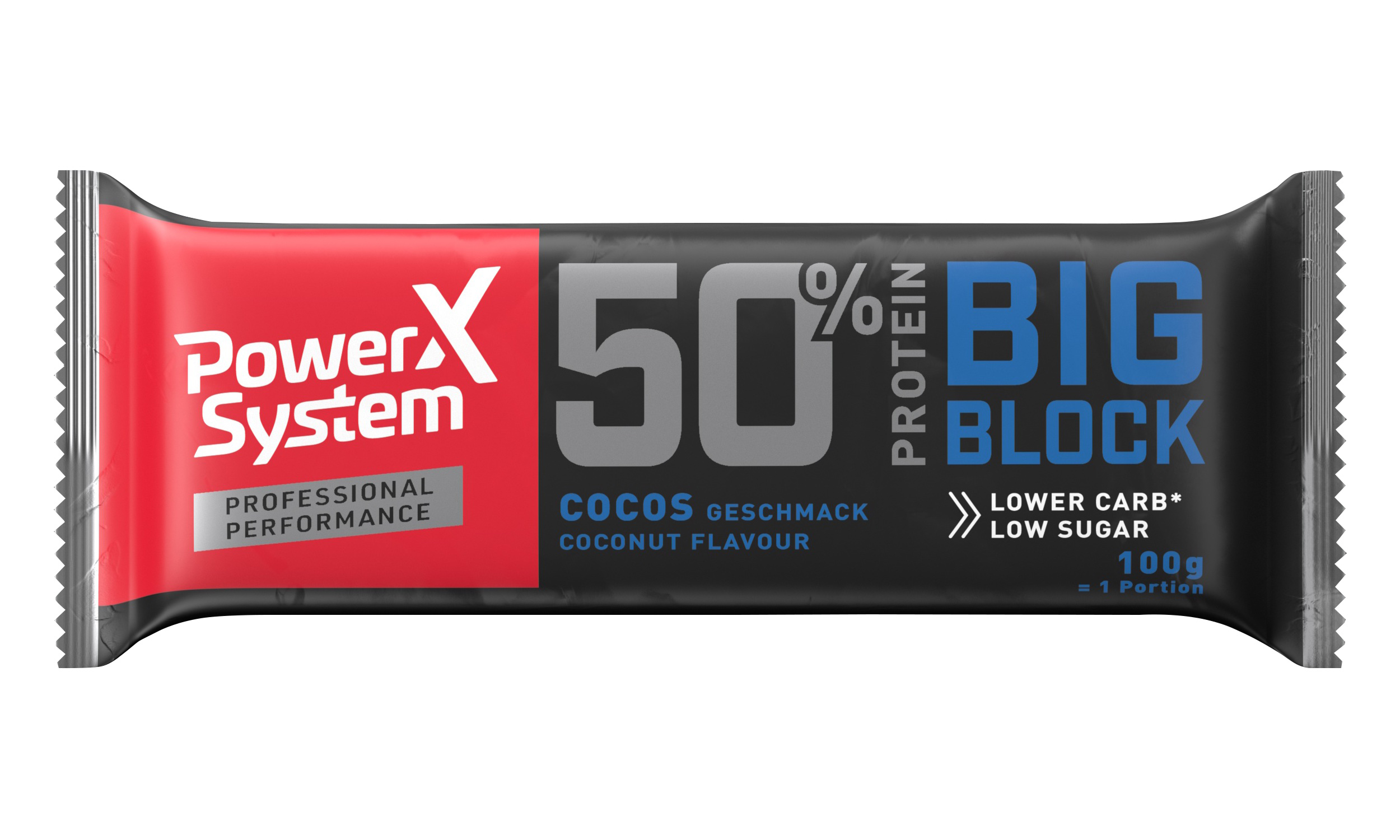 Levně Power Systém Proteinová tyčinka Big Block 50% kokos 100g 100g
