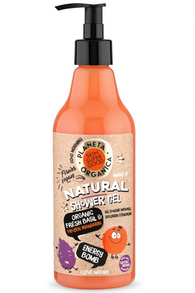 Levně Skin Super Good Přírodní sprchový gel Energetická bomba - bazalka a mandarinka 500 ml