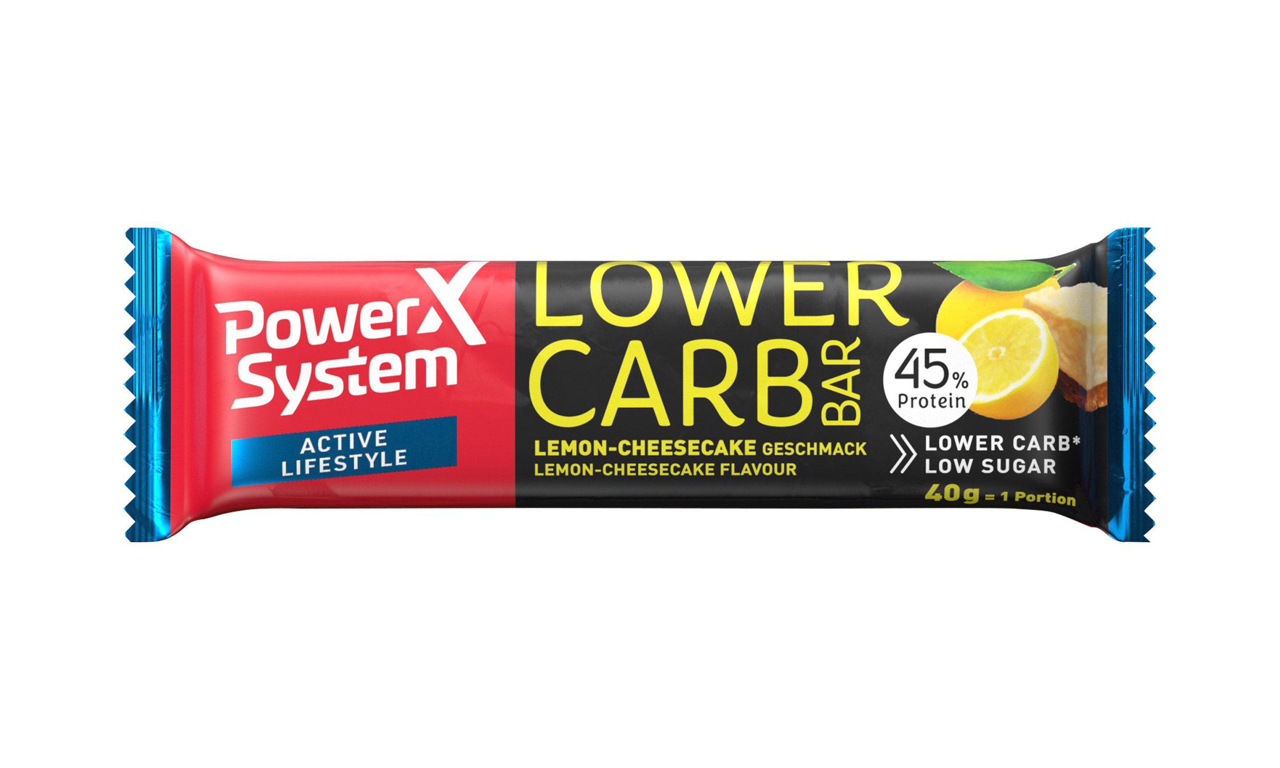 Levně Power Systém Proteinová tyčinka LOWER CARB Lemon Cheesecake Bar 45% 40g 40g