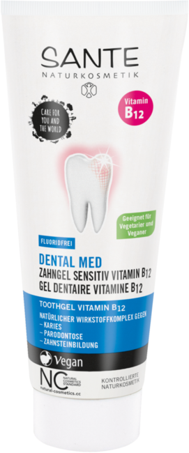 Zubní gel s vitamínem B12 bez fluoridu - 75ml