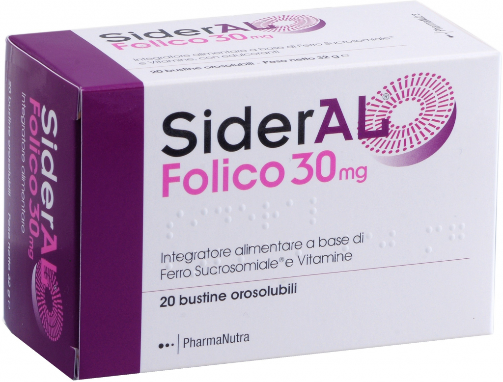 Levně Pharmanutra S.p.A. Sideris Folic 30 mg sáčky 1x20 ks 20 ks