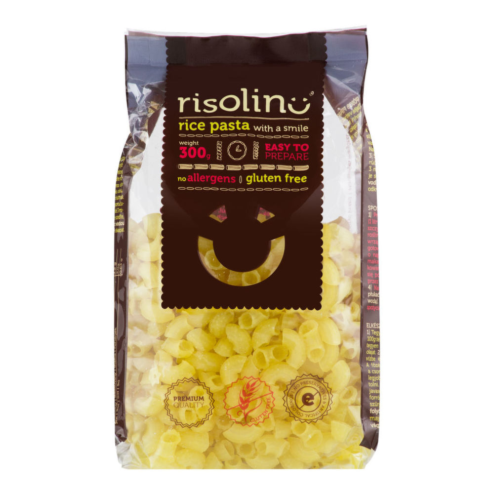 Těstoviny kolínka rýžové bezlepkové 300 g   RISOLINO