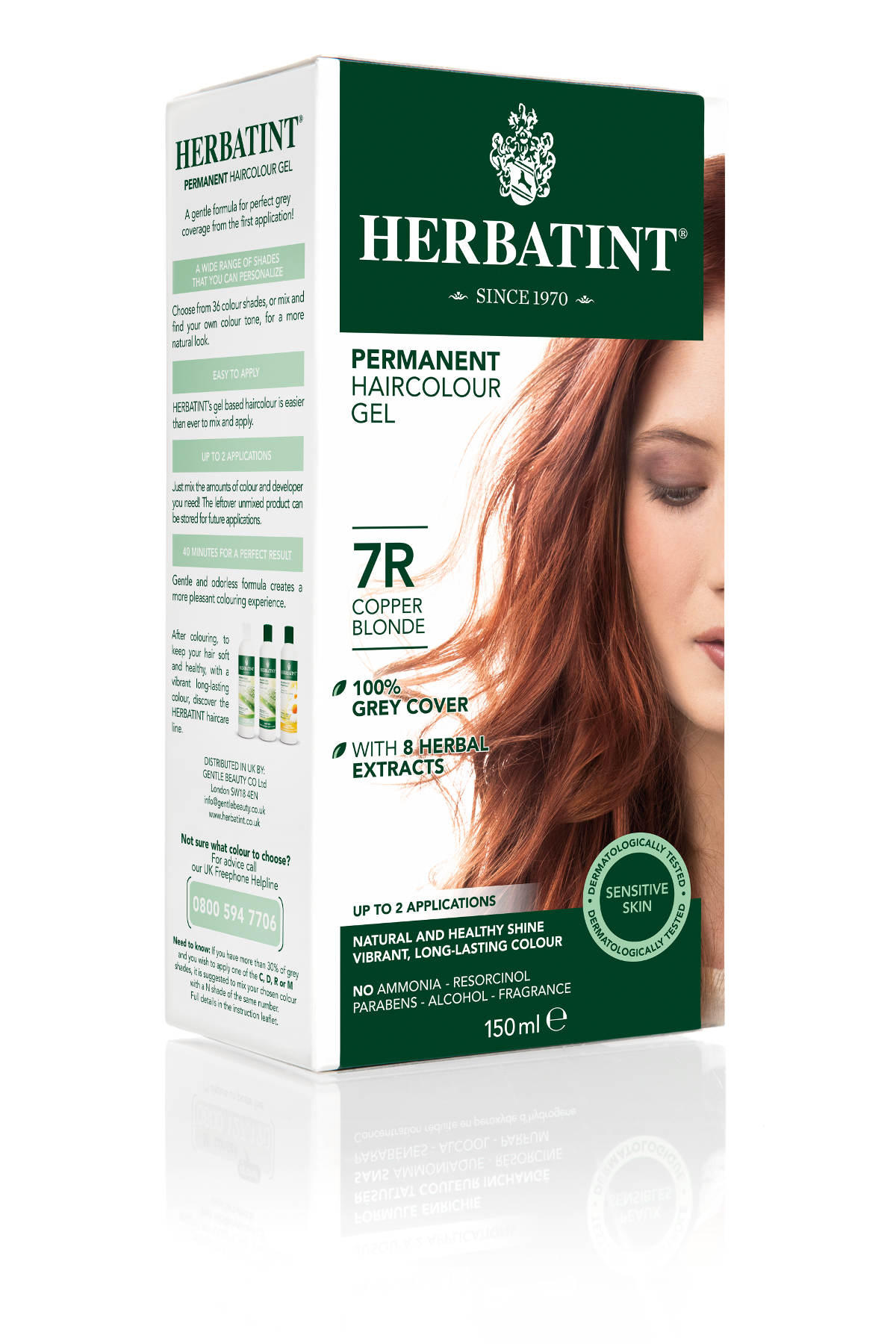 HERBATINT HERBATINT 7R měděná blond permanentní barva na vlasy  150 ml