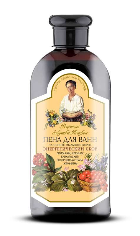 Levně Recipes of Babushka Agafia Agafja energizující pěna do koupele s mydlice lékařská 500 ml