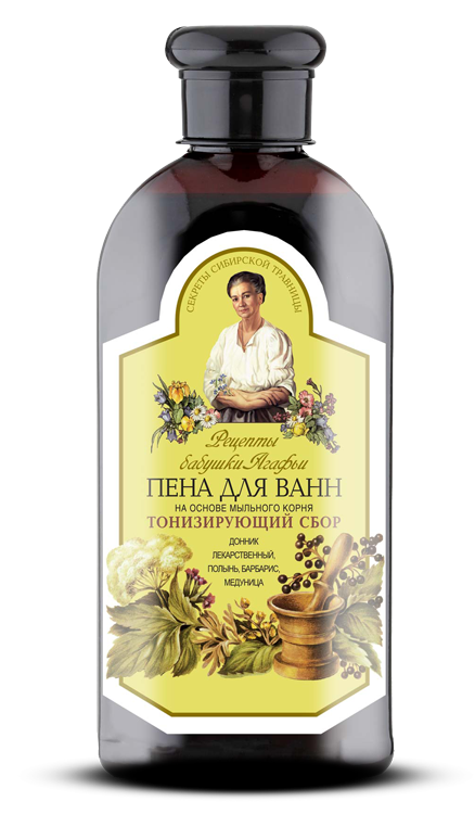 Levně Recipes of Babushka Agafia Agafja tonizující pěna do koupele 500 ml