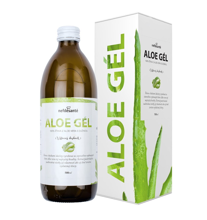 Levně Nefdesante ALOE GEL (100% šťáva z Aloe Vera s dužinou 500 ml) 500 ml