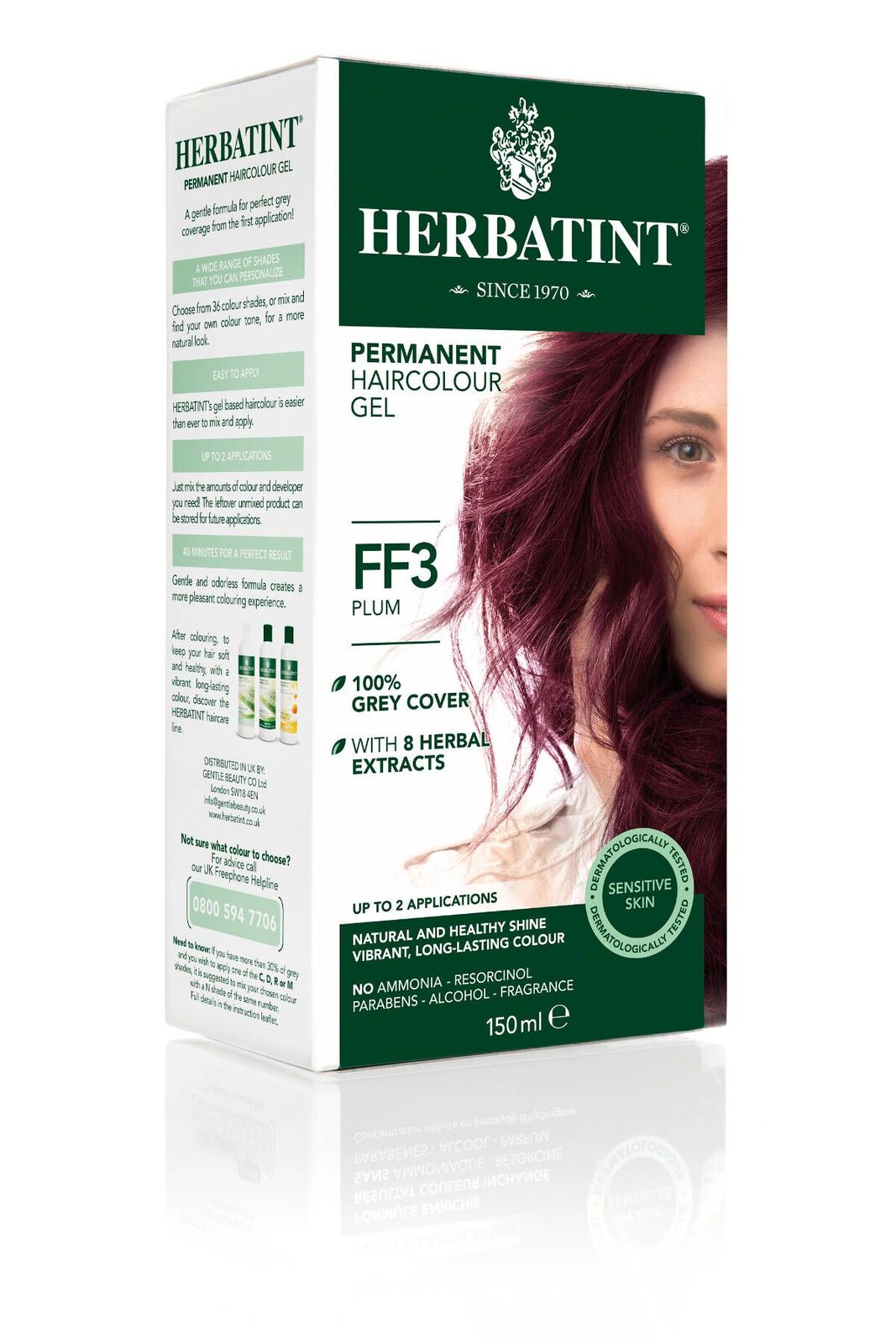 HERBATINT HERBATINT FF3 švestka permanentní barva na vlasy  150 ml