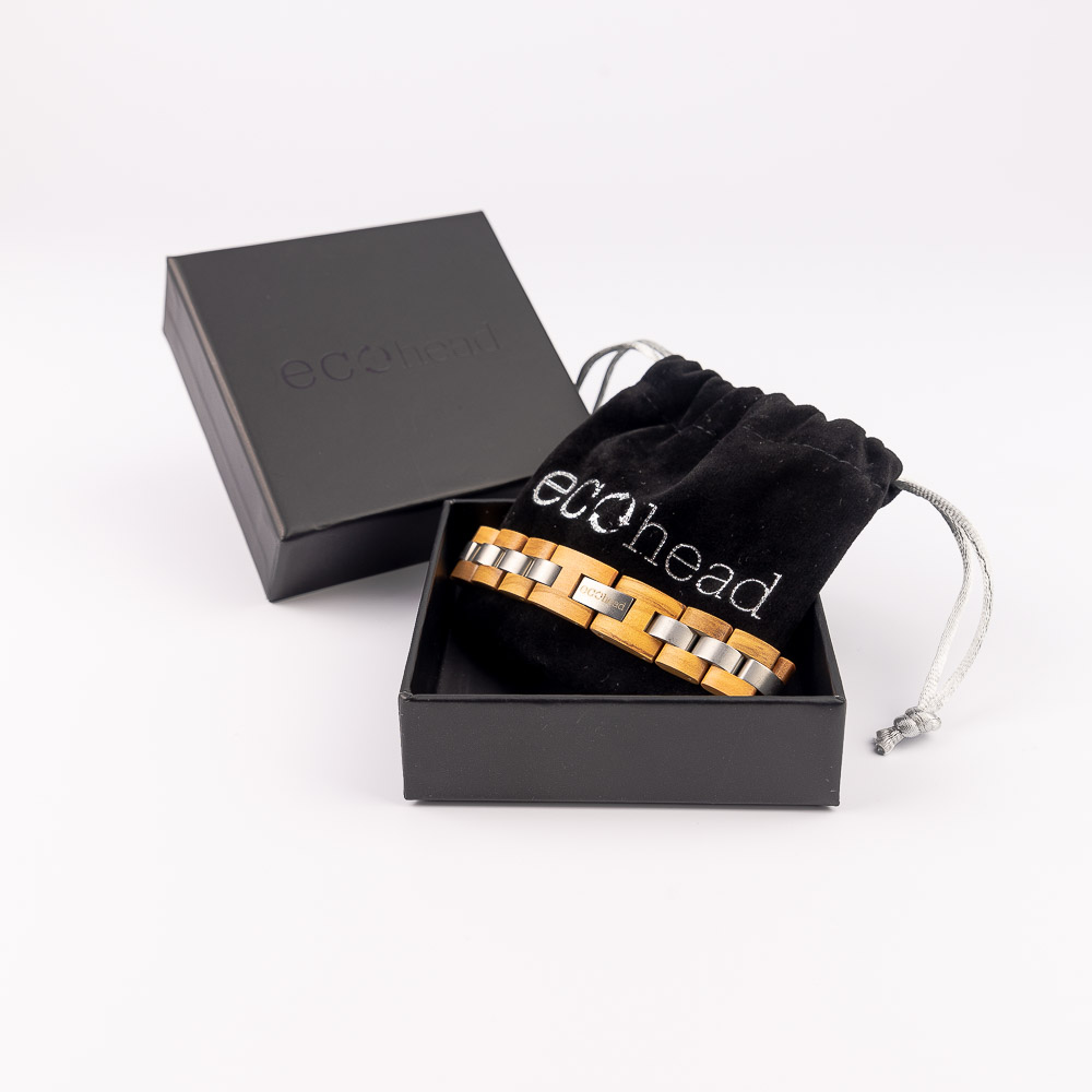 Levně Ecohead Náramek na ruku - White Monk s krabičkou gift box