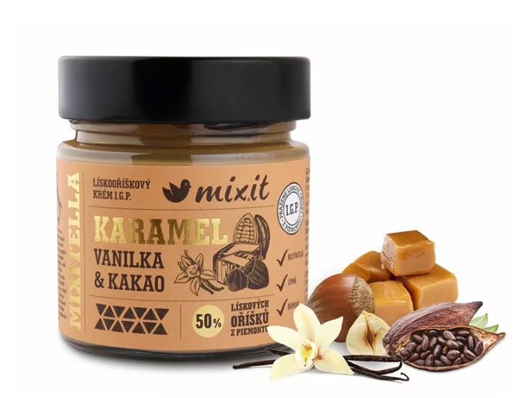 Levně Mixit Mixitella Premium - Lískový oříšek z Piemontu s karamelem 200 g