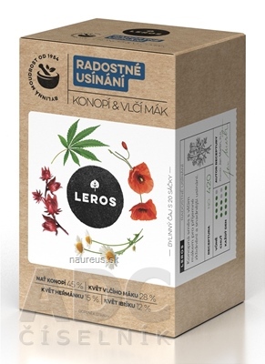 Levně LEROS, s r.o. LEROS radosti usínáním Konopí &amp; Vlčí mák bylinný čaj 20x1 g (20 g) 21g