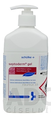 Levně Schulke CZ, s.r.o. Septoderm gel dezinfekce rukou, s dávkovačem 1x500 ml 500ml