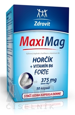 Levně NP PHARMA Sp. z o.o. Zdrovit MaxiMag HOŘČÍK FORTE (375 mg) + VITAMIN B6 cps 1x50 ks 50 ks