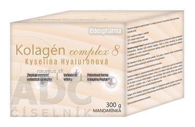 Levně BENEVIT, s.r.o. EDENPharma Kolagen complex 8 Kyselina Hyaluronová prášek příchuť mandarinka 1x300 g