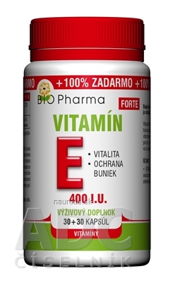 Levně BIO-Pharma s.r.o. BIO Pharma Vitamin E FORTE 400 IU cps 30 + 30 (100% ZDARMA) (60 ks) 33 g