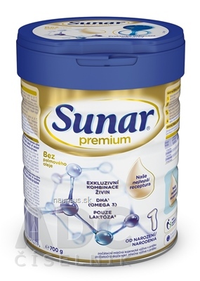 Levně Semper AB Sunar Premium 1 počáteční mléčná výživa (od narození) 1x700 g