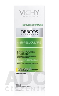 Levně VICHY Laboratoires VICHY DERCOS ANTI-pelliculaire Šampon proti suchým lupům, suché vlasy (M0362900) 1x200 ml 200 ml