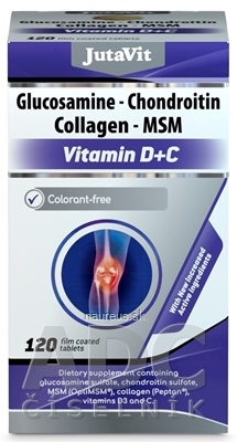 Levně JuvaPharma Kft. JutaVit Glukosamin Chondroitin kolagen MSM tbl (s vitamíny D+C) 1x120 ks