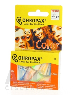 Levně Ohropax OHROPAX COLOR Ušní vložky v plastovém obalu 1x8 ks 8 ks