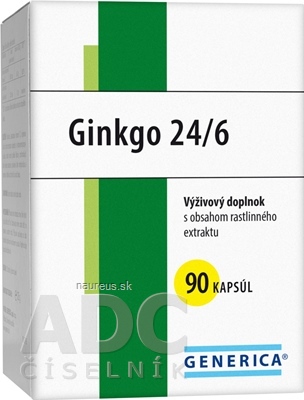 Levně GENERICA spol. s r.o. GENERICA Ginkgo 24/6 cps 40 mg 1x90 ks 90 ks