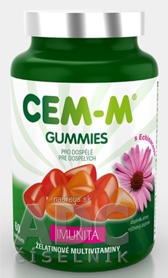 Levně Salutem Pharma s.r.o. CEM-M Gummi IMUNITA želatinové multivitaminy s Echinaceou, pro dospělé, 1x60 ks