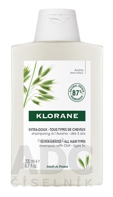 Levně Pierre Fabre Dermo-cosmétique KLORANE Shampooing à l &#39;Avoine šampon s ovsem - ultra jemný, pro všechny typy vlasů (inov.2021) 1x200 ml