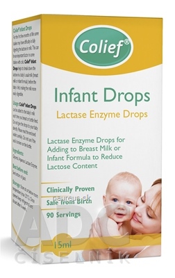 Levně Crosscare Ltd. Colief Infant Drops Lactase Enzyme kapky do mléka 1x15 ml 15 ml