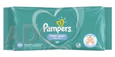 Levně PROCTER & GAMBLE PAMPERS Baby Wipes Fresh Clean vlhčené ubrousky 1x52 ks