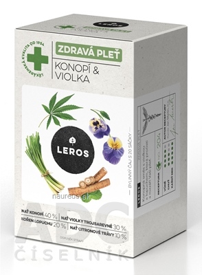 Levně LEROS, s r.o. LEROS ZDRAVÁ PLEŤ Konopí &amp; Fialka bylinný čaj 20x1,5 g (30 g)