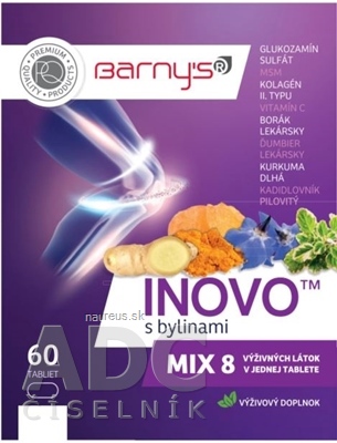 Levně BioPol GN s.r.o. div. Pharma United Ltd. (CAN) Barny&#39;s INOVO s bylinami MIX8 tbl 1x60 ks