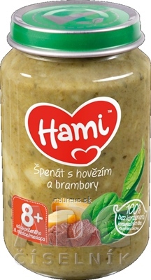 N.V. Nutricia (Groupe DANONE) Hami příkrm Špenát s hovězím a bramborami (od ukonč. 8. měsíce) 1x200 g 200g