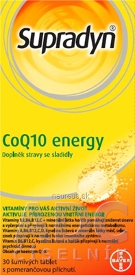 Levně Delpharm Gaillard Supradyn CoQ10 Energy šumivé tablety s pomerančovou příchutí 1x30 ks