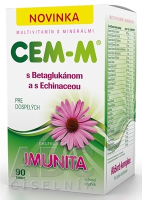 Levně Salutem Pharma s.r.o. CEM-M pro dospělé IMUNITA tbl (s betaglukany as Echinaceou) 1x90 ks 90 ks