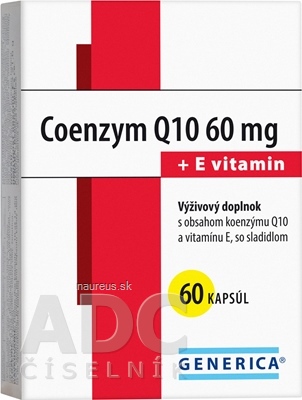 Levně GENERICA spol. s r.o. GENERICA Coenzym Q10 60 mg + E vitamin cps 1x60 ks 60 ks