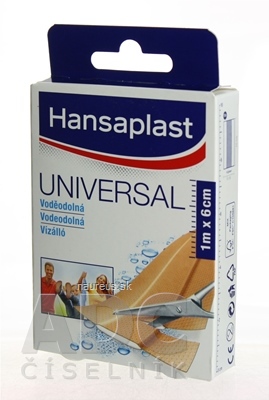 Levně BEIERSDORF AG Hansaplast Universal Water resistant voděodolná náplast (6cmx1m) 1x1 ks 1 ks