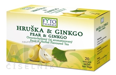 Levně FYTOPHARMA, a.s. FYTO HRUŠKA &amp; GINKGO ovocno-bylinný čaj 20x2 g (40 g) 20 ks