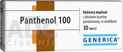 Levně GENERICA spol. s r.o. GENERICA Panthenol 100 tbl 1x30 ks 30 ks