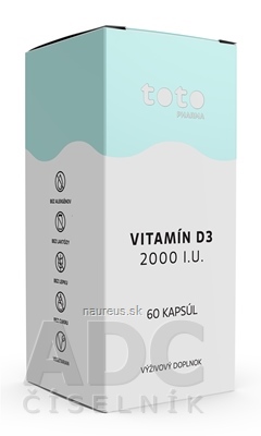 Levně TOTO Pharma s.r.o. TOTO VITAMIN D3 2000 IU cps (inů. 2020-07) 1x60 ks