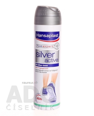 Levně BEIERSDORF AG Hansaplast sprej na nohy SILVER active Antiperspirant (48 h) 1x150 ml 150ml