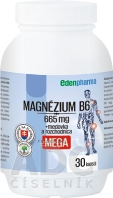 Levně BENEVIT, s.r.o. EDENPharma magnézium B6 MEGA cps 1x30 ks 30 ks